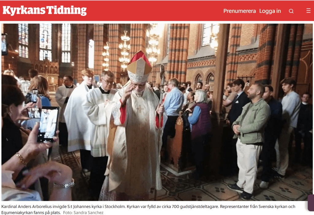 Faksimil från Kyrkans tidning